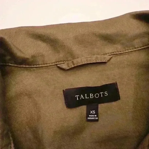 Talbots Womans Utility Jacket Size XS Army Green Streetwear Skater Grunge - Picture 4 of 8